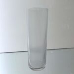 bicchiere alto e stretto in vetro di murano moretti vintage originale con righine