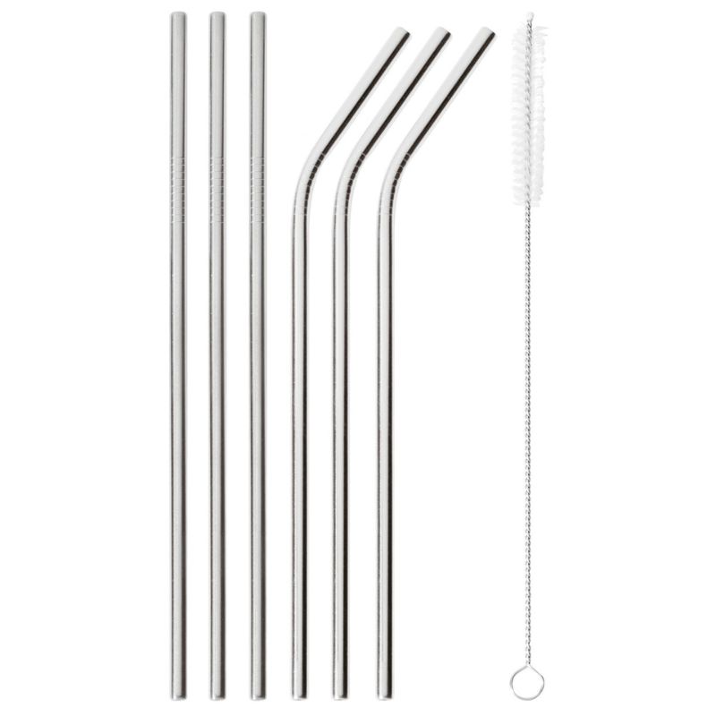 Sambonet Set 6 Cannucce con Scovolino Acciaio