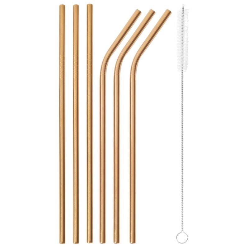 Sambonet Set 6 Cannucce con Scovolino Copper