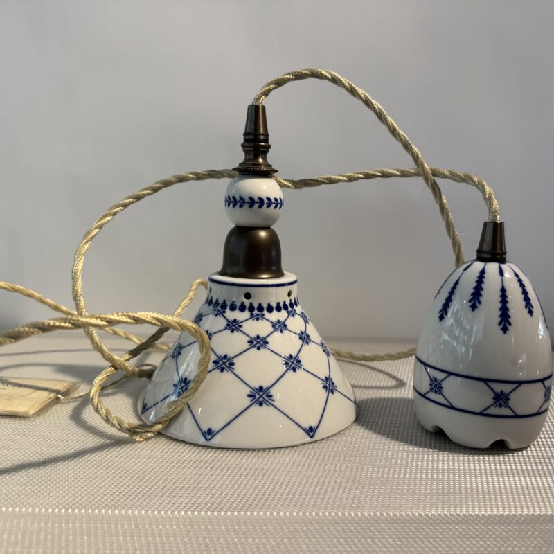 Mangani Giulia Lampada da Sospensione Rotonda Collezione Romantica Blu