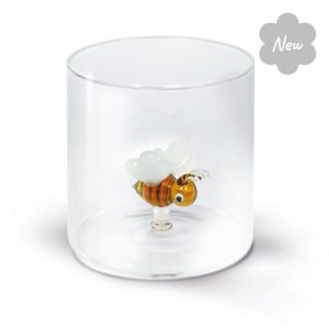 WD Bicchiere in Vetro Borosilicato con Soggetto Colorato