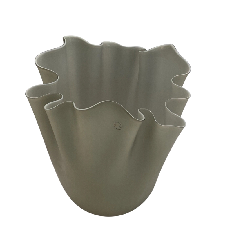 Venini Vaso Fazzoletto Talpa Sabbiato H31cm