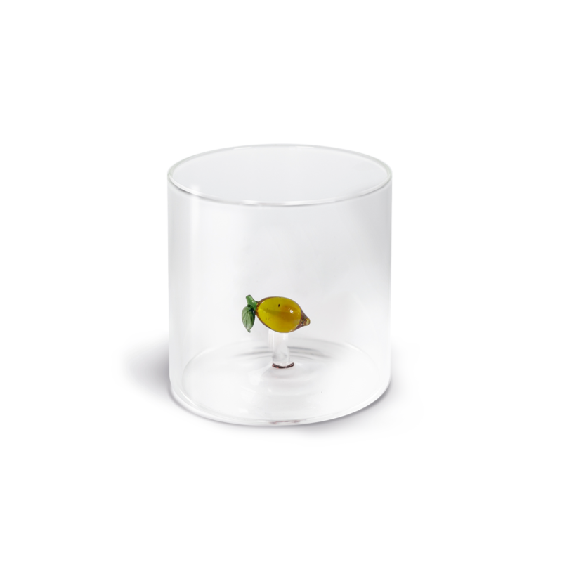 WD Bicchiere in Vetro Borosilicato con Soggetto - Limone