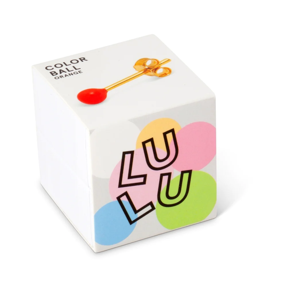 Lulu Copenhagen Orecchino Color Ball Arancione Placcato Oro - immagine 6