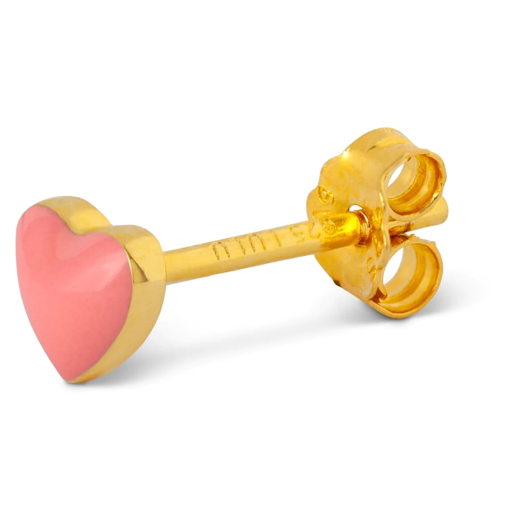 Lulu Copenhagen Orecchino Love U Corallo Placcato Oro - immagine 5