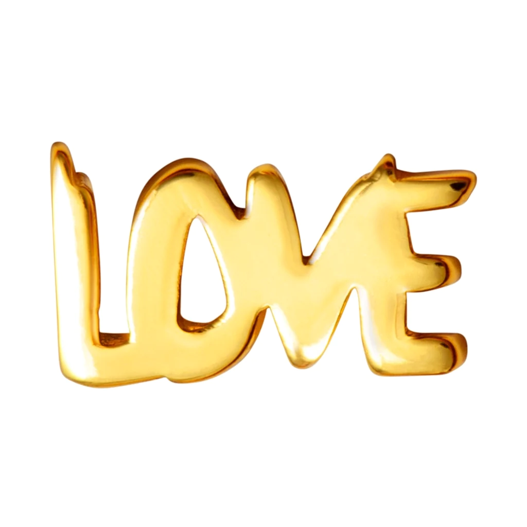 Lulu Copenhagen Orecchino Word Love Placcato Oro - immagine 4