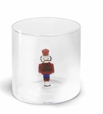 WD Bicchiere in Vetro Borosilicato con Soggetto Natalizio - Schiaccianoci