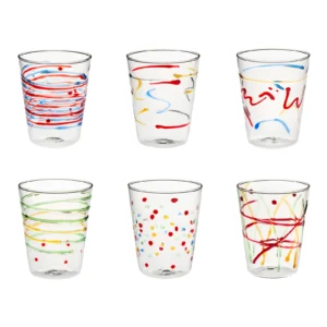 Galbiati Milano Set 6 Bicchieri da Acqua Carnival
