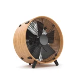 ventilatore da pavimento di design in legno di bambù industriale stadler