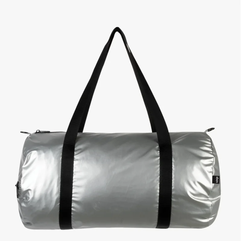 LOQI Borsone Weekend Metallic Matt Silver Double Face