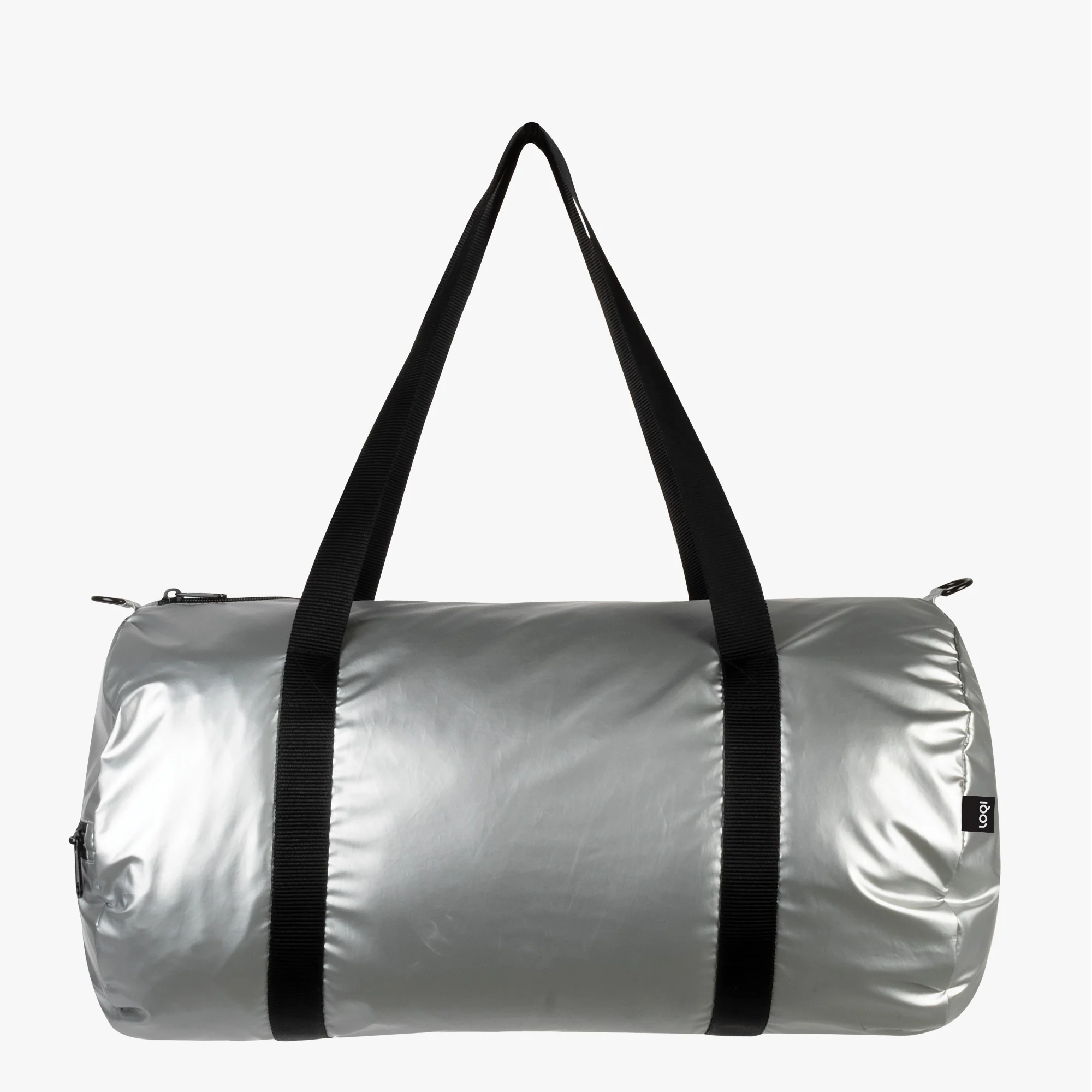 LOQI Borsone Weekend Metallic Matt Silver Double Face
