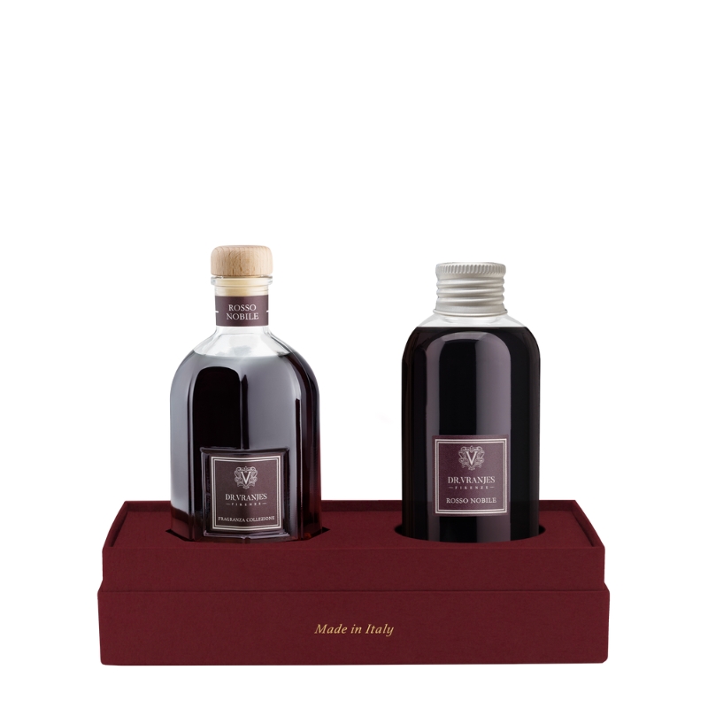 Dr. Vranjes Firenze Gift Box Fragranza D’Ambiente Rosso Nobile Christmas Edition Set Diffusore 100 ml + 150 ml Refill