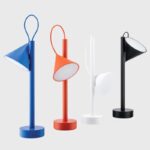 quattro lampade tsumiki alessi blu arancione bianco nero