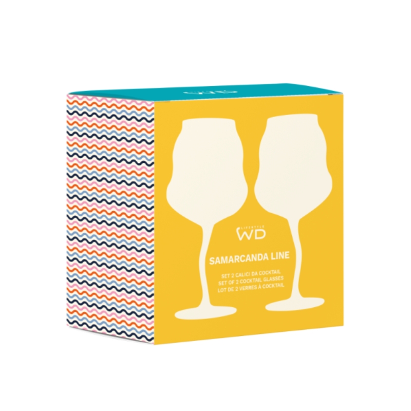 WD Set 2 Calici da Cocktail in Vetro Ondulati Samarcanda - immagine 8