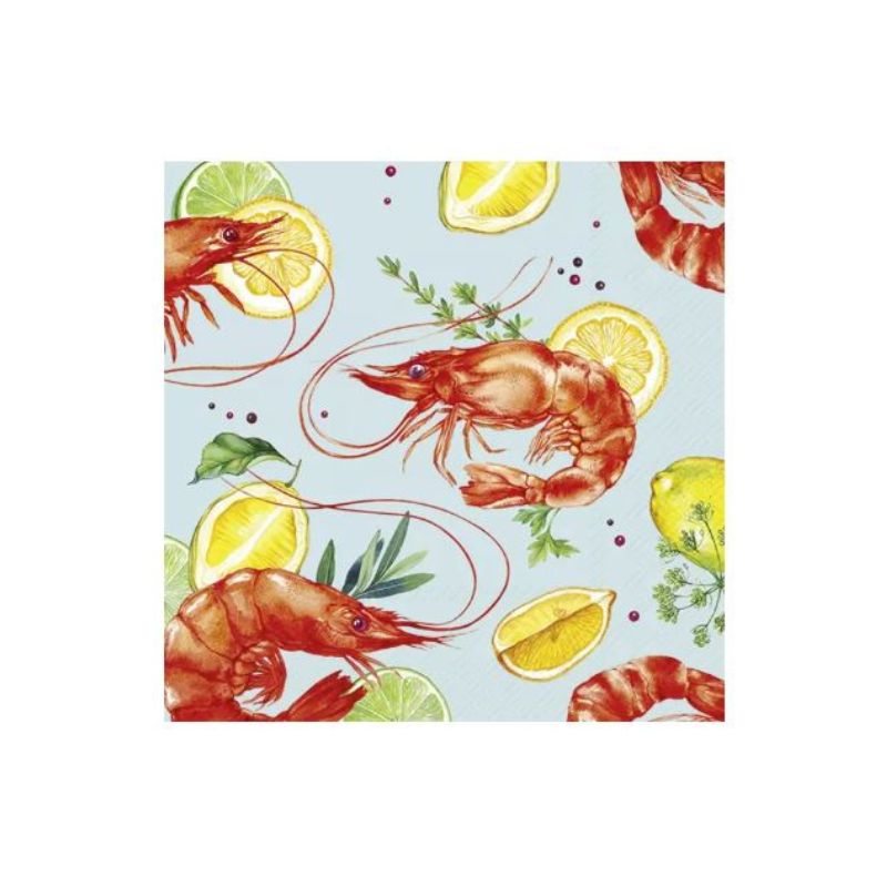 IHR Schonhuber Tovaglioli di Carta Delicious Shrimps Blue