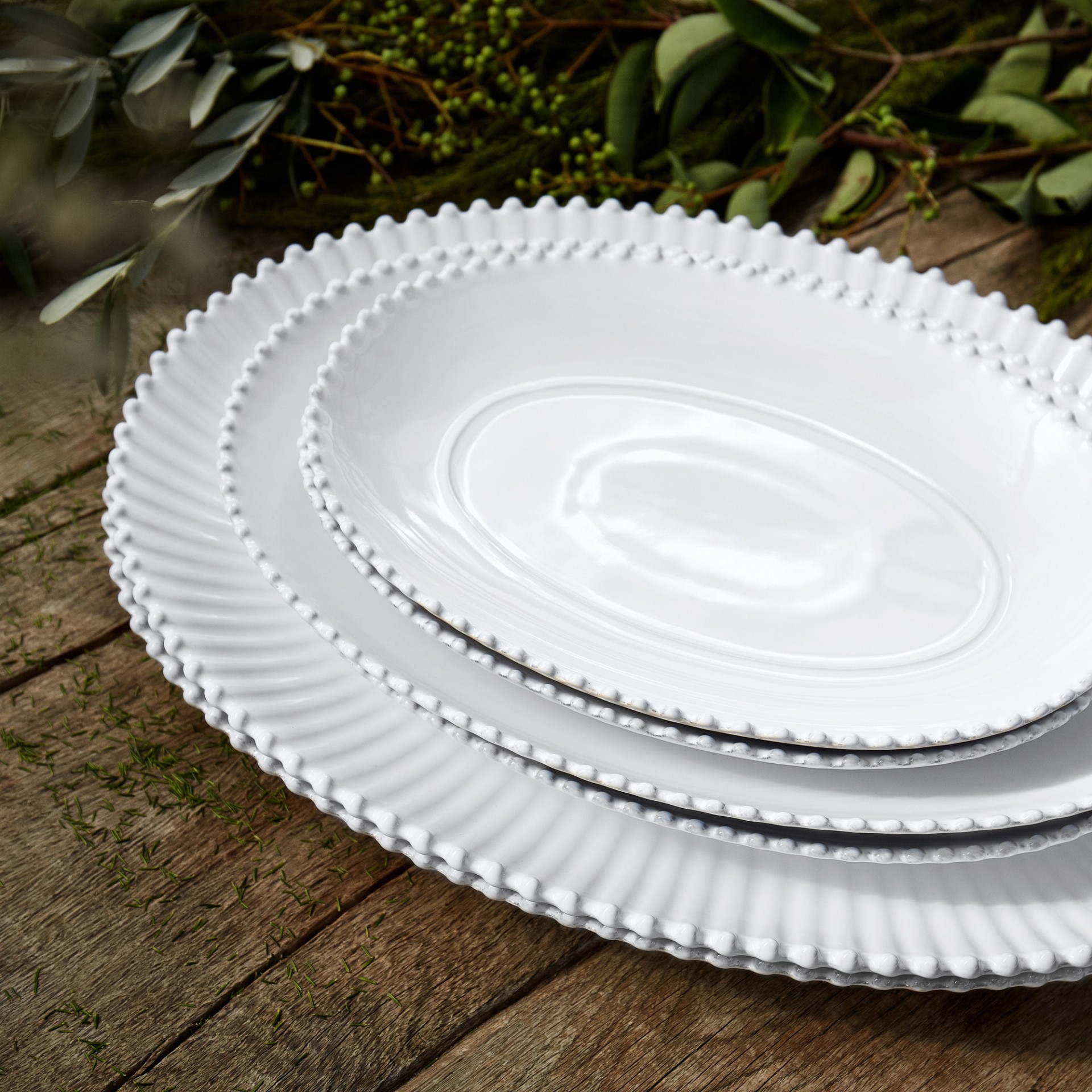 Costa Nova Piatto Ovale Pearl Bianco 33cm - immagine 2