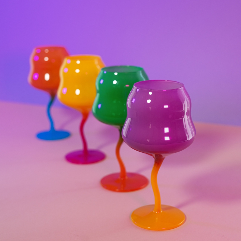WD Set 2 Calici da Cocktail in Vetro Ondulati Samarcanda - immagine 3