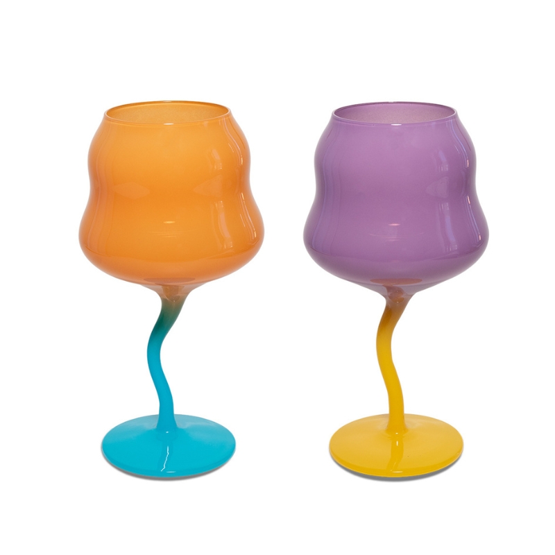 WD Set 2 Calici da Cocktail in Vetro Ondulati Samarcanda - immagine 12