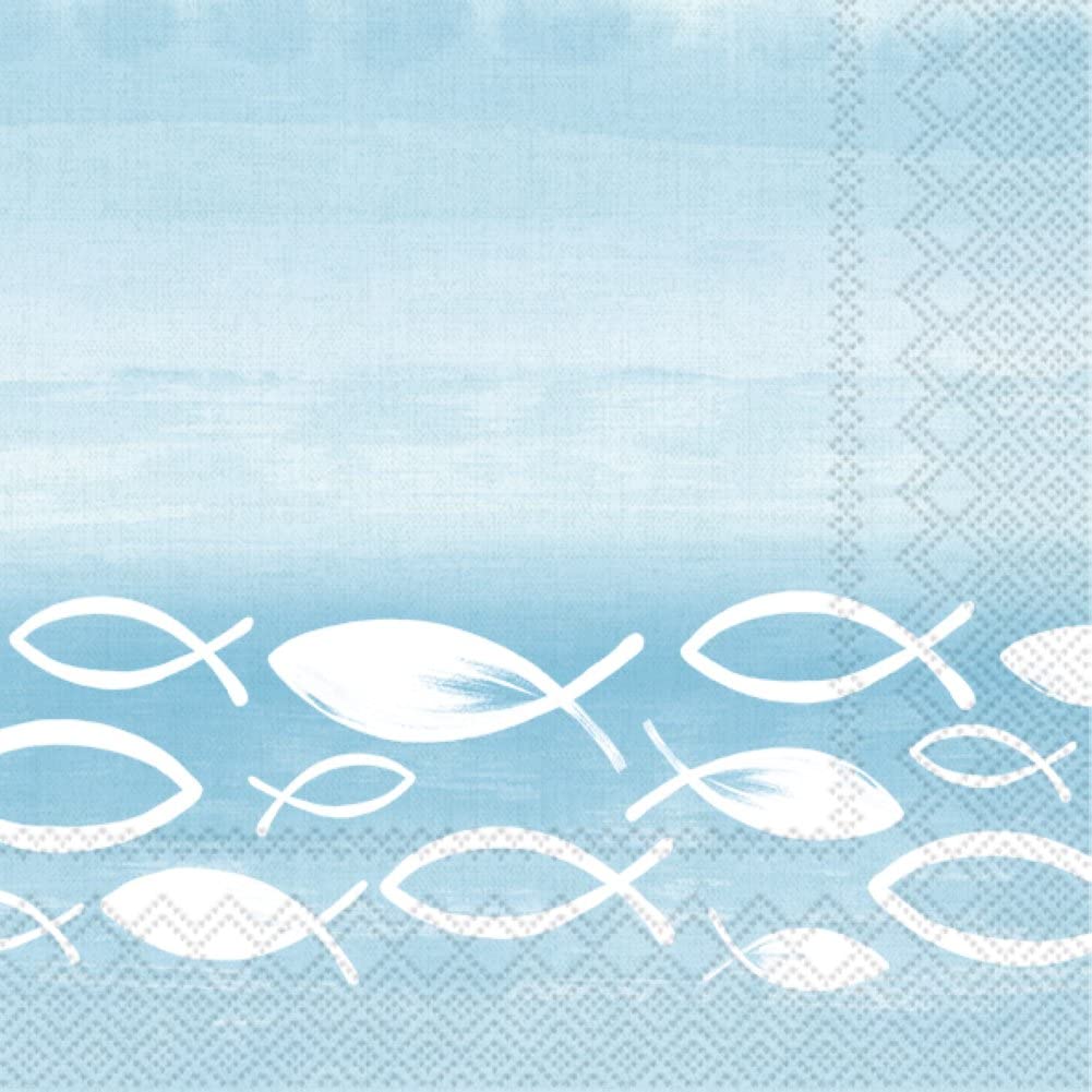 IHR Schonhuber Tovaglioli di Carta Joyful Fish Turquoise