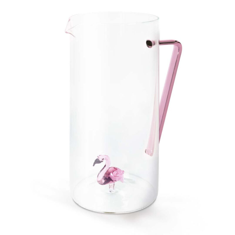 WD Caraffa in Vetro Borosilicato Fenicottero