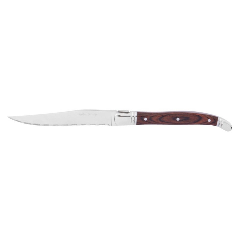Arthur Krupp Set 6 Coltelli da Bistecca con Manico in Pakkawood - immagine 2