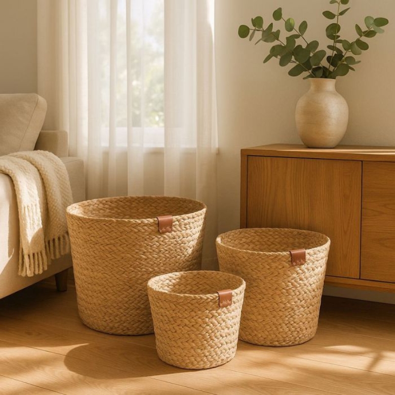 Villa d'Este Home Tivoli Set 3 Ceste in Fibra Naturale - immagine 2
