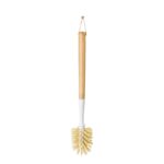 spazzola lunga per pulire bottiglie e borracce con manico in legno di bamboo e setole chiere