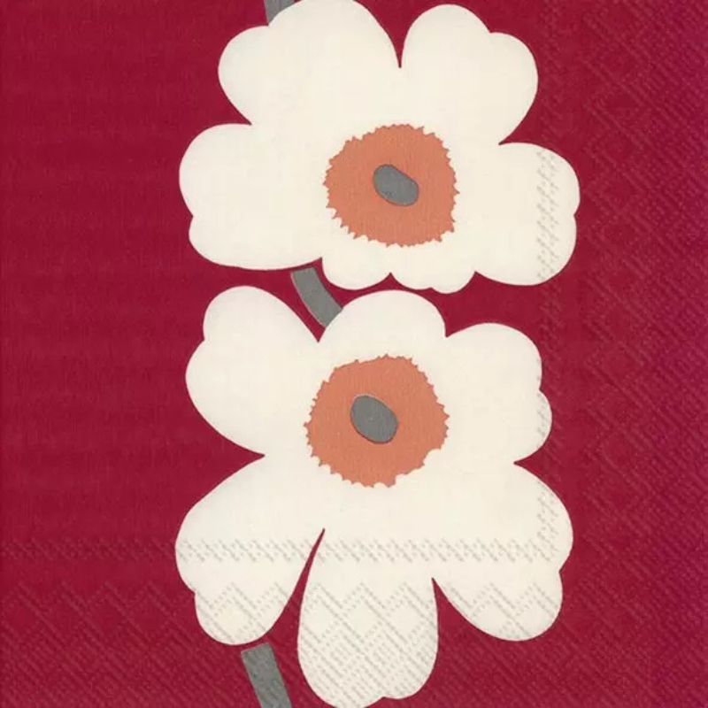Marimekko Tovaglioli di Carta Unikko Rosso
