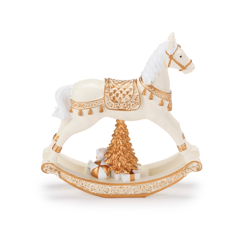 Henriette Cavallo a Dondolo Bianco Natale