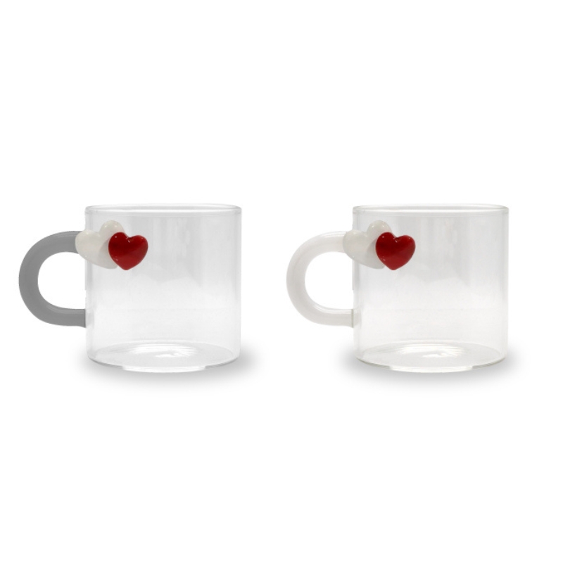 WD Lifestyle Set 2 Tazzine in Vetro Cuori