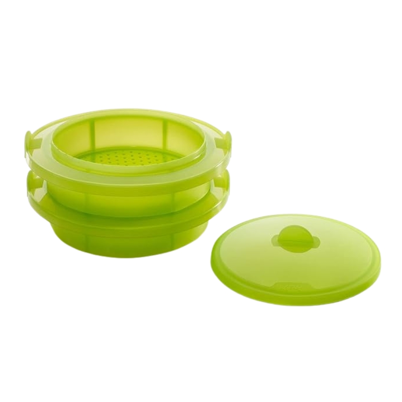 Lékué Vaporiera Due Livelli in Silicone - 24-26 cm
