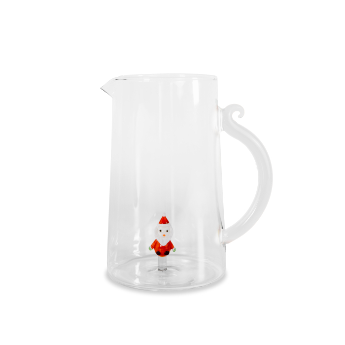 WD Lifestyle Caraffa in Vetro Borosilicato Babbo Natale