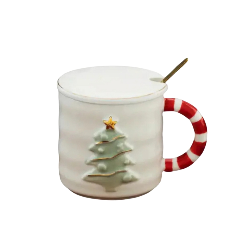 Villa d'Este Home Tivoli Tazza con Coperchio e Cucchiaino Xmas