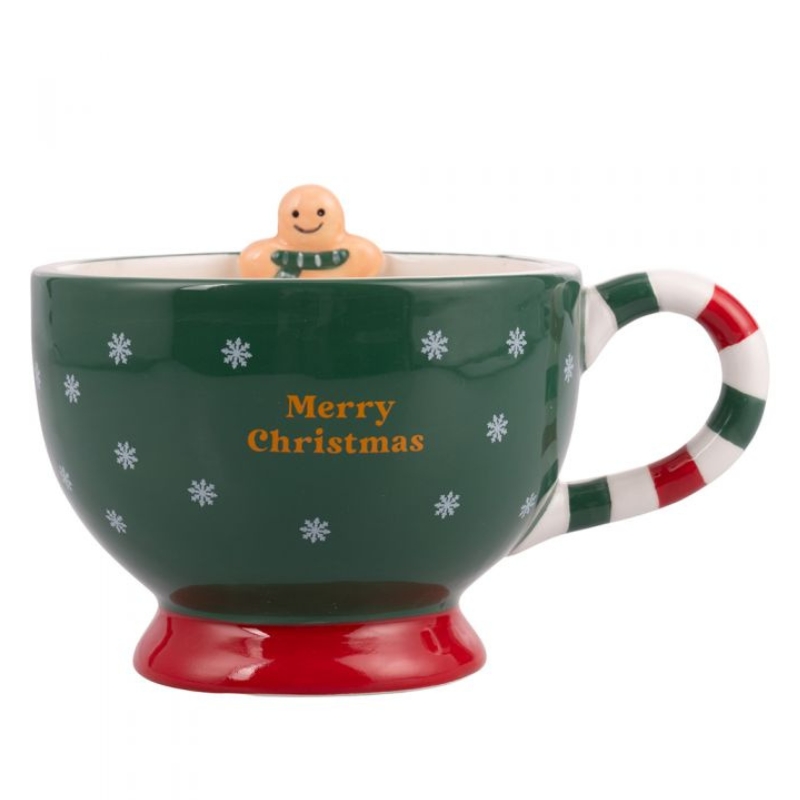 Villa d'Este Home Tivoli Tazza con Omino di Marzapane Xmas - immagine 4