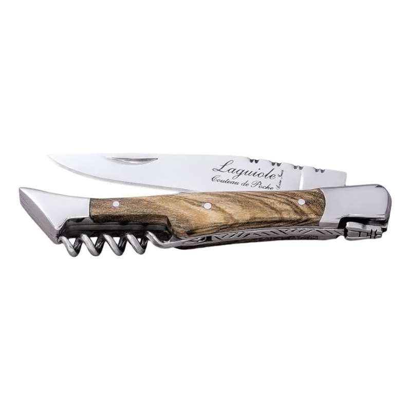 Schonhuber Laguiole Coltello Tascabile con Cavatappi Luxury Line