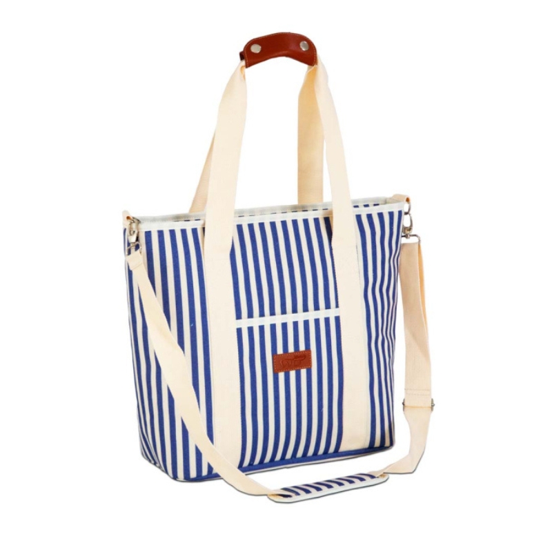 WD Lifestyle Borsa Termica Tote a Righe Blu