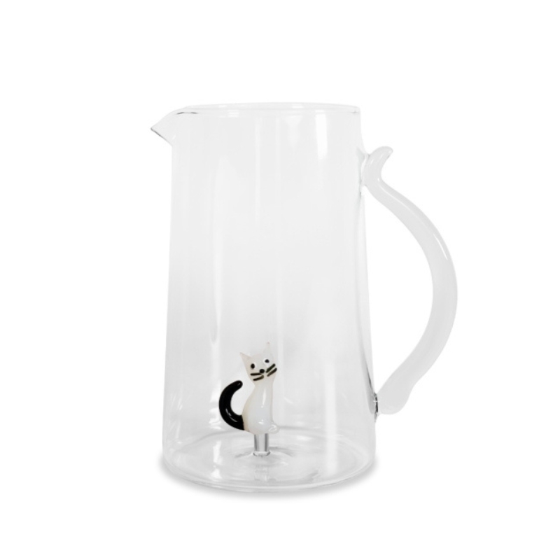 WD Lifestyle Caraffa in Vetro Borosilicato Gatto