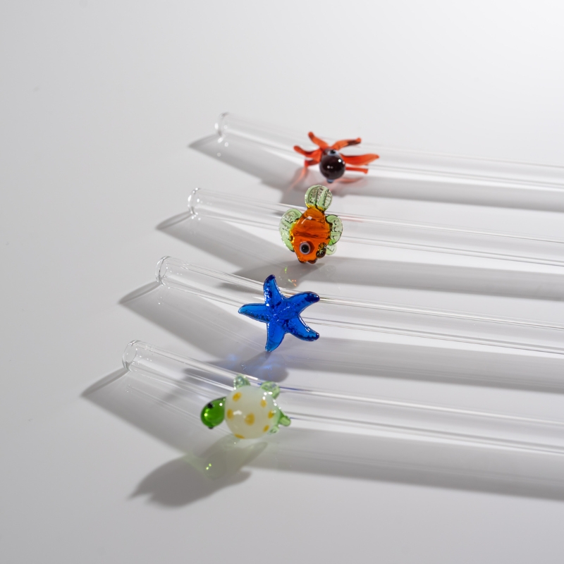 WD Lifestyle Set 4 Cannucce in Vetro con Decoro Animali Marini - immagine 2