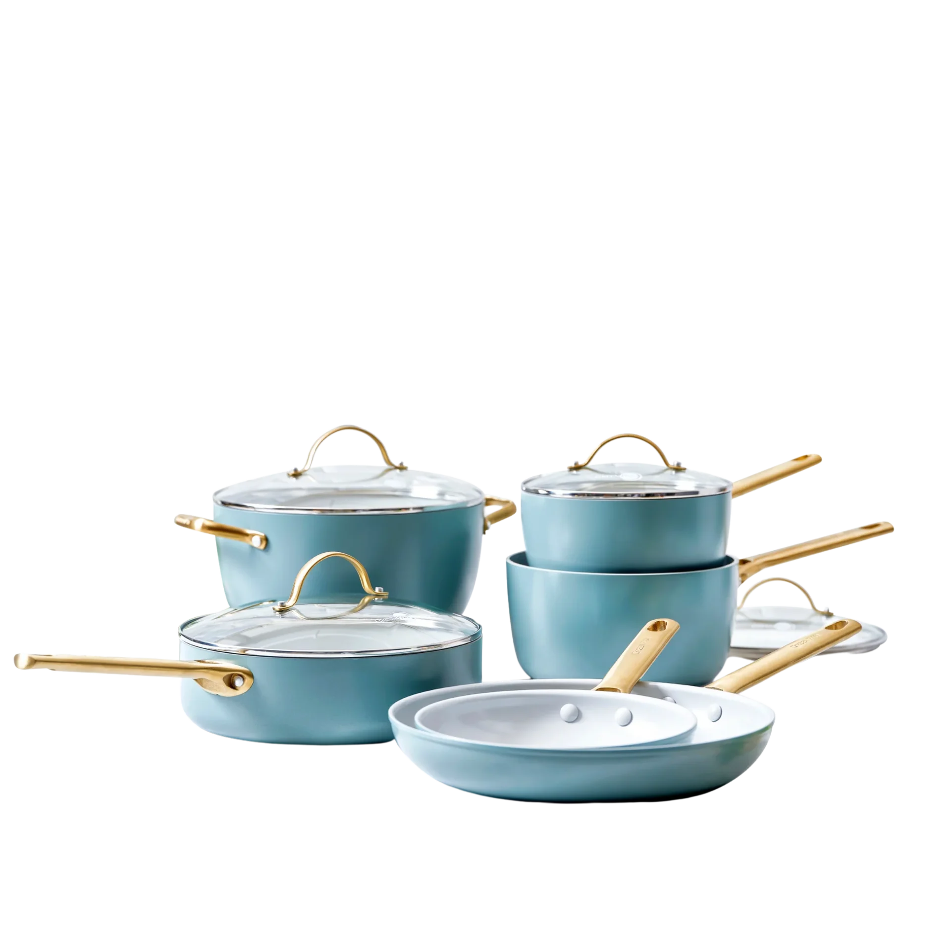 GreenPan Batteria di Pentole Padova Reserve Smokey SkyBlue da 10 pezzi